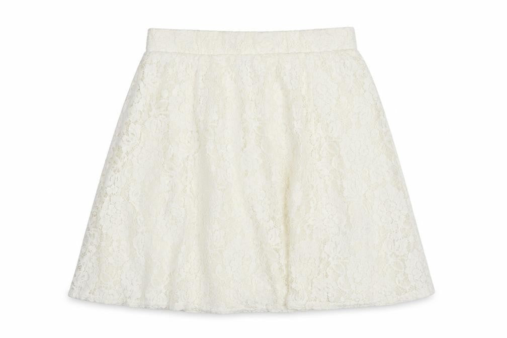 Yessica Women's Ivory Lace A-Line Skirt, Size S