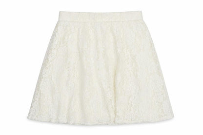 Yessica Women's Ivory Lace A-Line Skirt, Size S