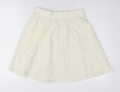 Yessica Women's Ivory Lace A-Line Skirt, Size S