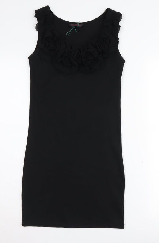 Miss Selfridge Women’s Black Bodycon Mini Dress Size 8