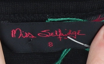 Miss Selfridge Women’s Black Bodycon Mini Dress Size 8