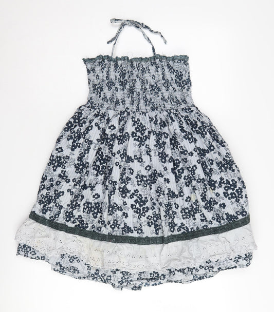 Miss Selfridge Women's Multicoloured Floral Halter Dress Size 14