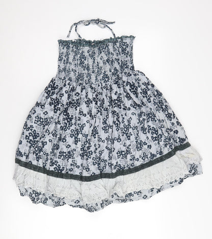 Miss Selfridge Women's Multicoloured Floral Halter Dress Size 14