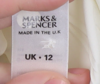 Womens UK Size 12 Marks and Spencer Ivory  Button-Up