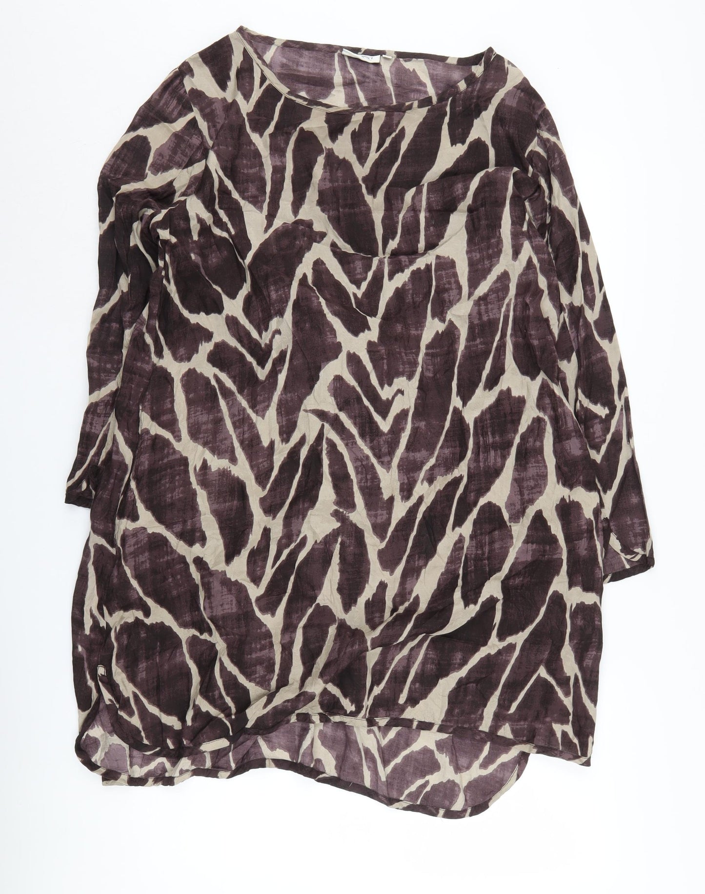 Masai Women's Brown Animal Print Shift Dress S