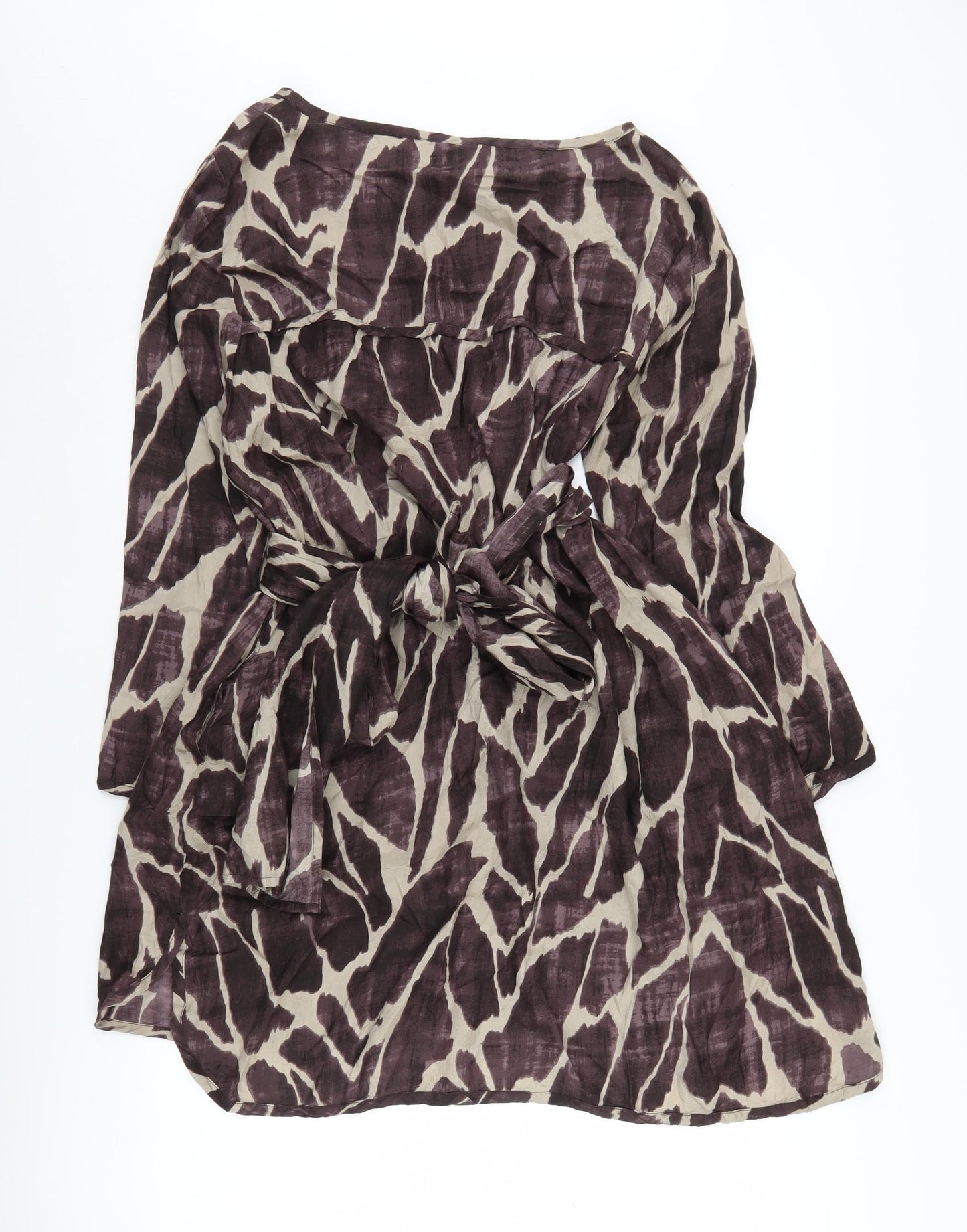 Masai Women's Brown Animal Print Shift Dress S