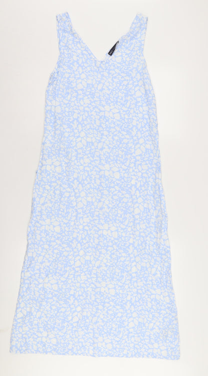 Marks and Spencer Women's Blue Slip Dress, Size 8