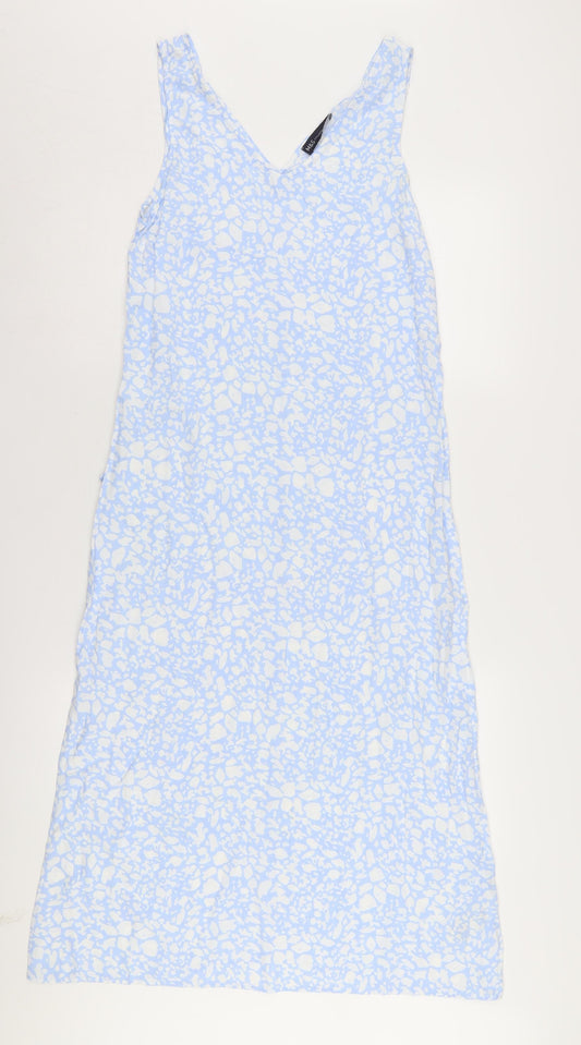 Marks and Spencer Women's Blue Slip Dress, Size 8