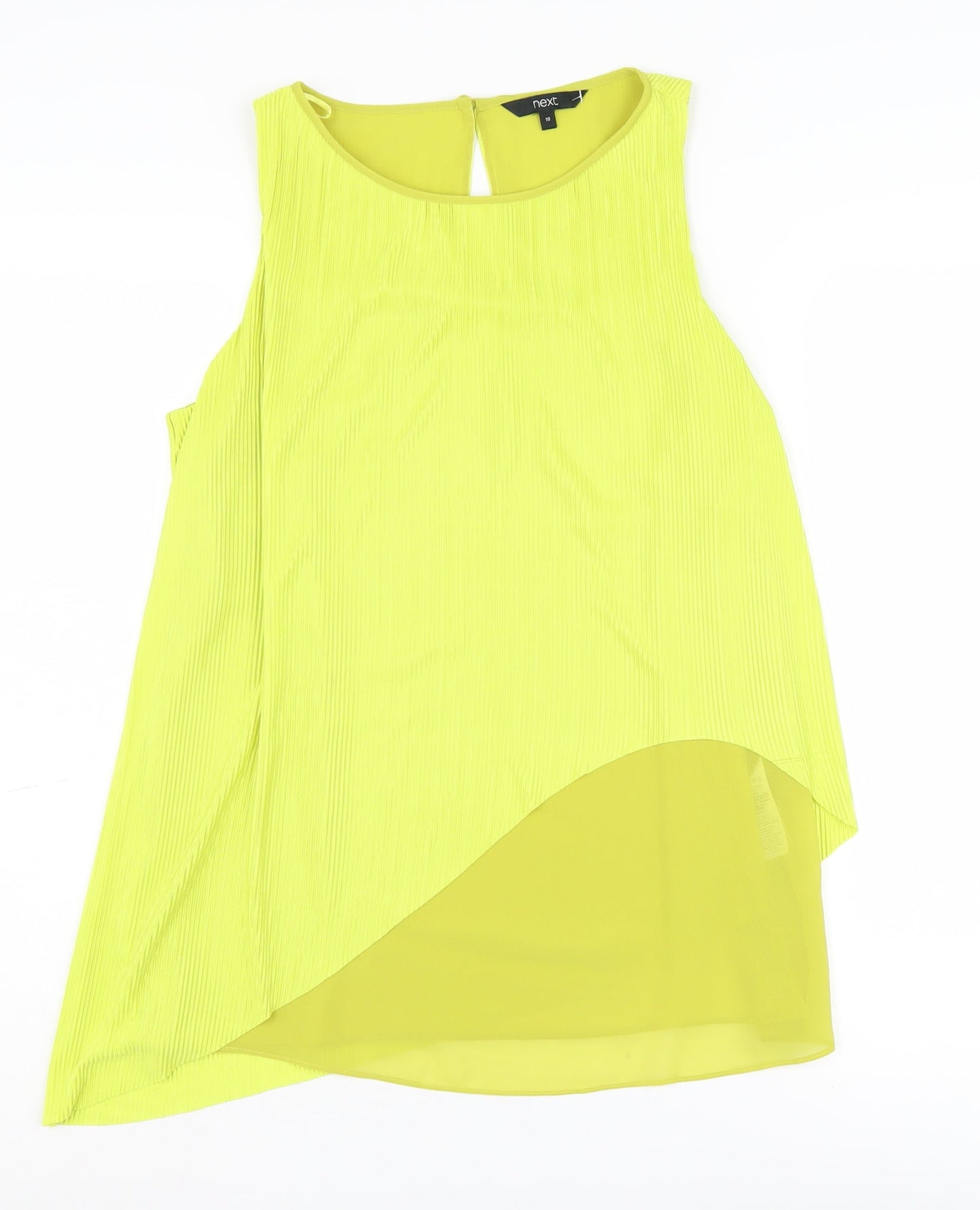 Womens UK Size 10 NEXT Yellow Basic Blouse