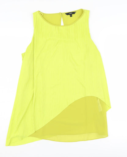 Womens UK Size 10 NEXT Yellow Basic Blouse