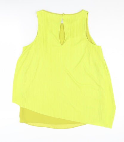 Womens UK Size 10 NEXT Yellow Basic Blouse