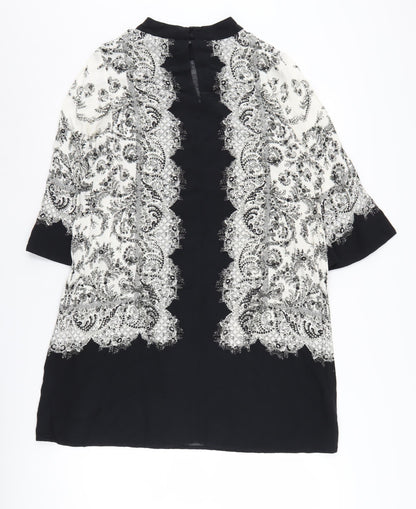 H&M Women's Black & White Paisley Dress Size 14