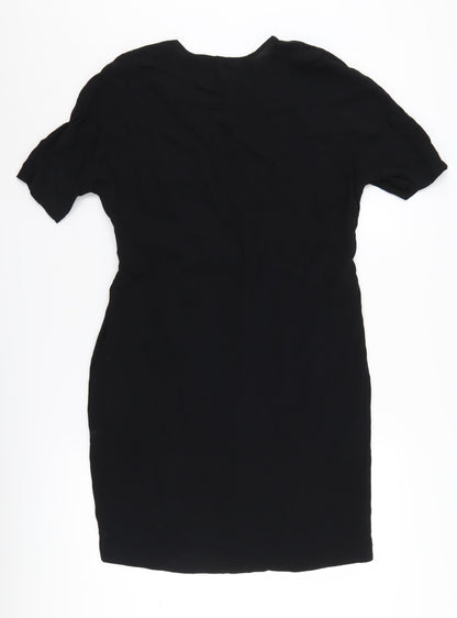 Zara Black Sheath Dress Size 12 Women's Viscose