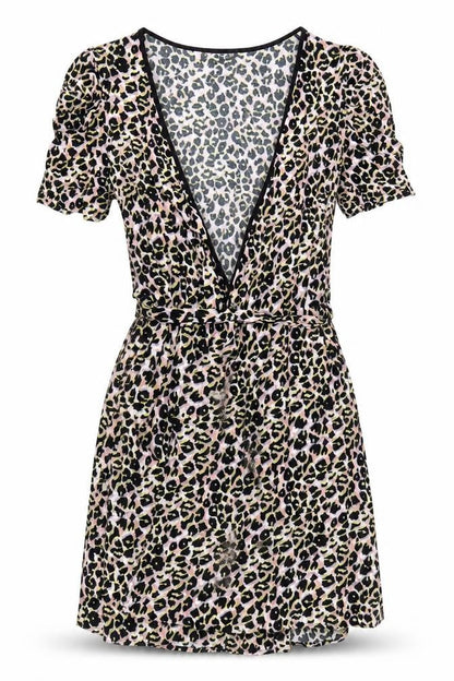 Topshop Women Multicoloured Wrap Dress Size 8