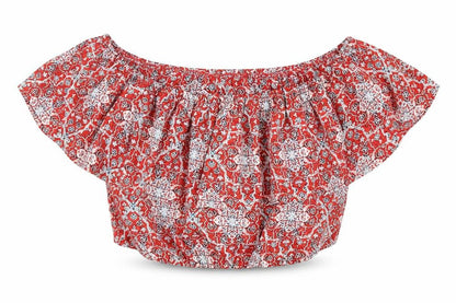 Womens UK Size M Hollister Red Cropped Blouse