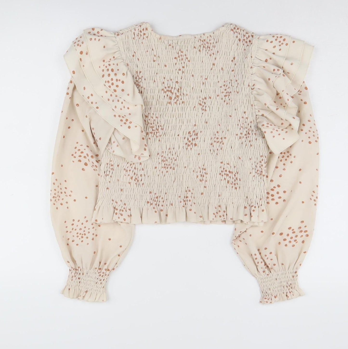 Womens UK Size 18 Urban Bliss Beige Cropped Blouse