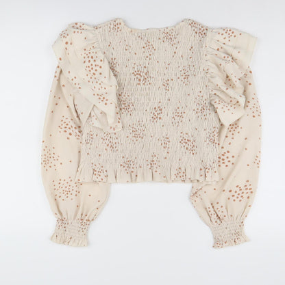 Womens UK Size 18 Urban Bliss Beige Cropped Blouse