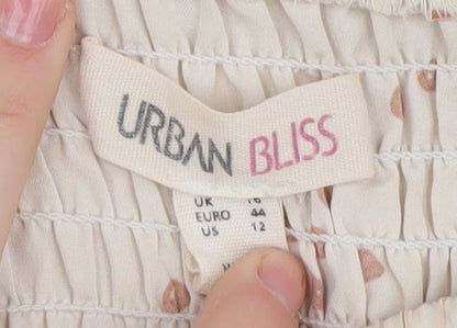 Womens UK Size 18 Urban Bliss Beige Cropped Blouse