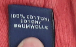 Lands' End Women's Red Cotton High Neck Tank Top