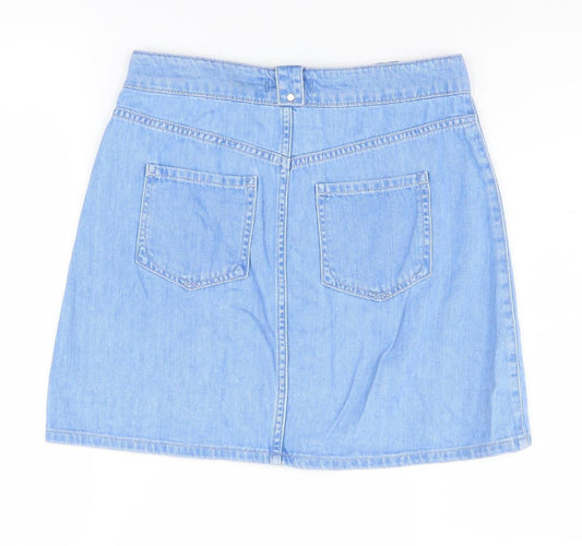 Womens UK Size 8 River Island A-Line Denim Skirt