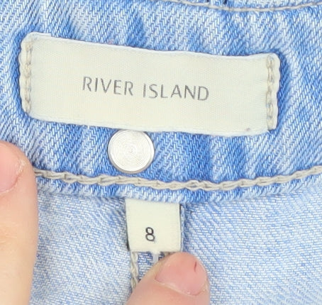 Womens UK Size 8 River Island A-Line Denim Skirt