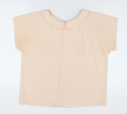 Womens UK Size 16 St Michael Beige Basic Blouse