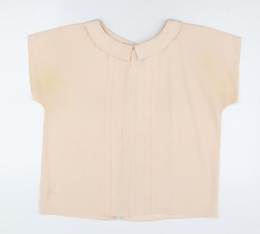 Womens UK Size 16 St Michael Beige Basic Blouse