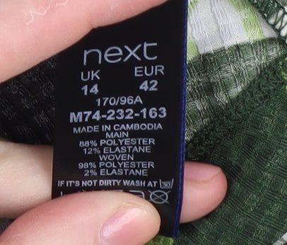 Womens UK Size 14 NEXT Multicoloured Basic Blouse