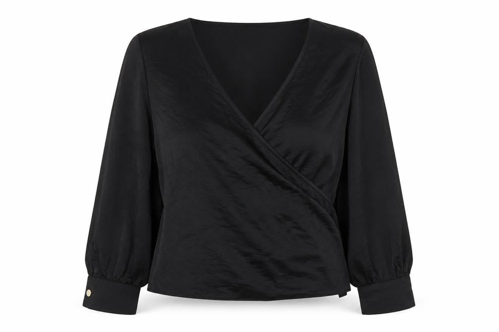 Womens UK Size 10 friends like these Black Wrap Blouse