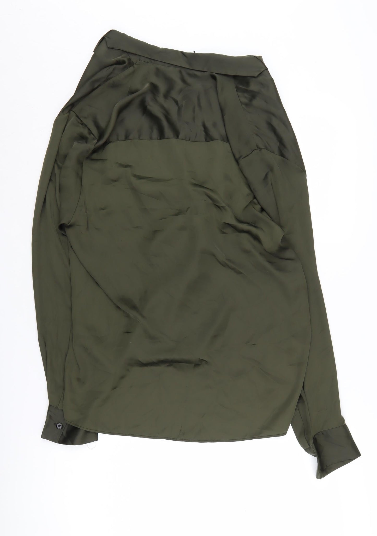 Womens UK Size S Zara Green Wrap Blouse