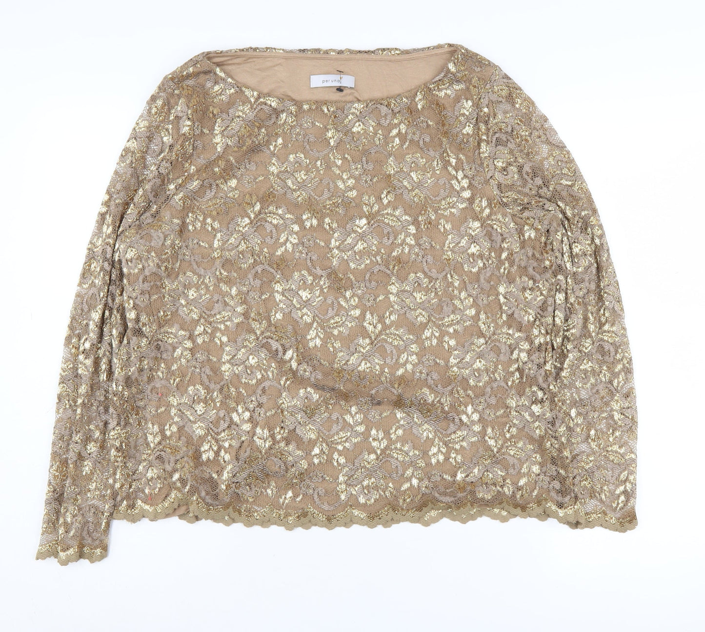 Womens UK Size 18 Marks and Spencer Gold Pullover Jumper