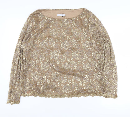 Womens UK Size 18 Marks and Spencer Gold Pullover Jumper