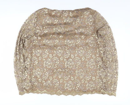 Womens UK Size 18 Marks and Spencer Gold Pullover Jumper