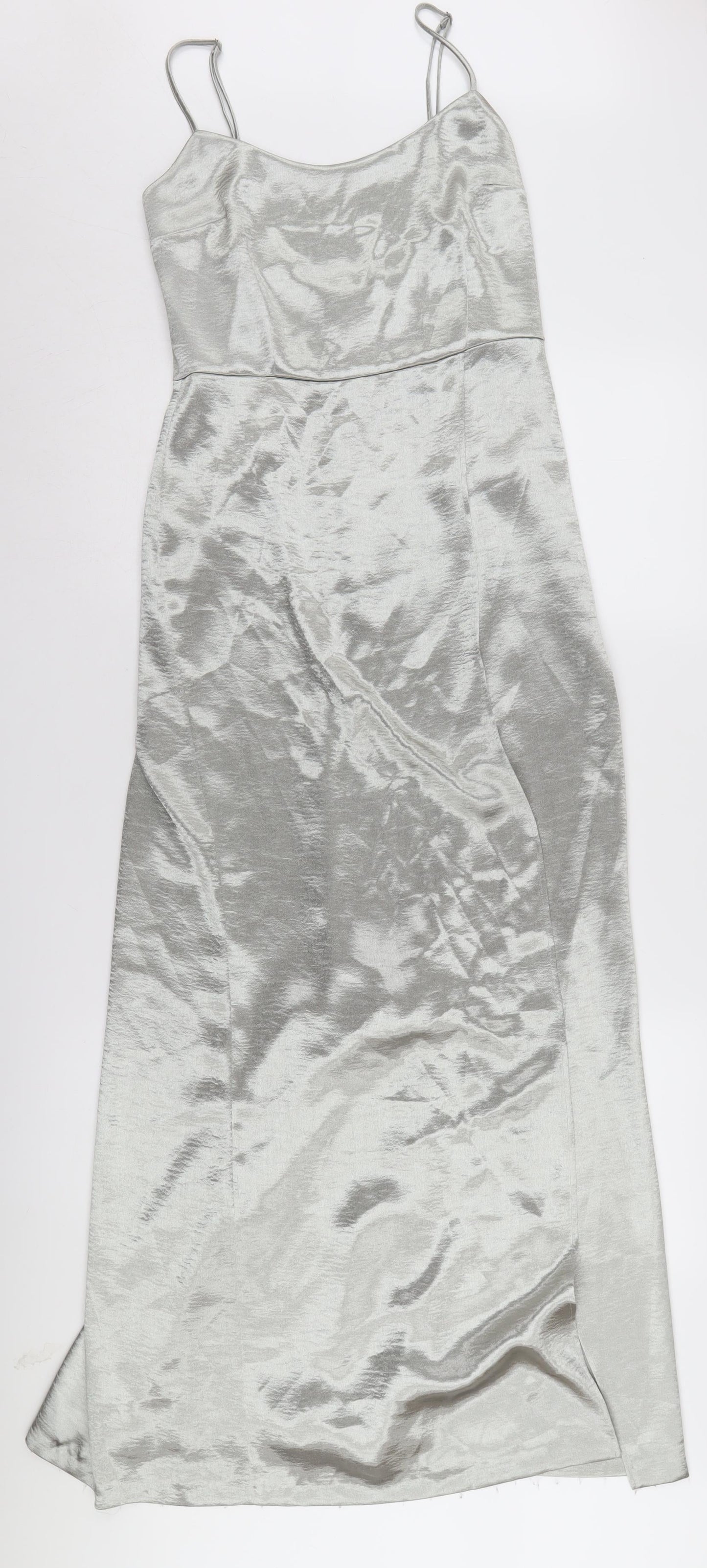 French Connection Women Silver Slip Dress Size 8