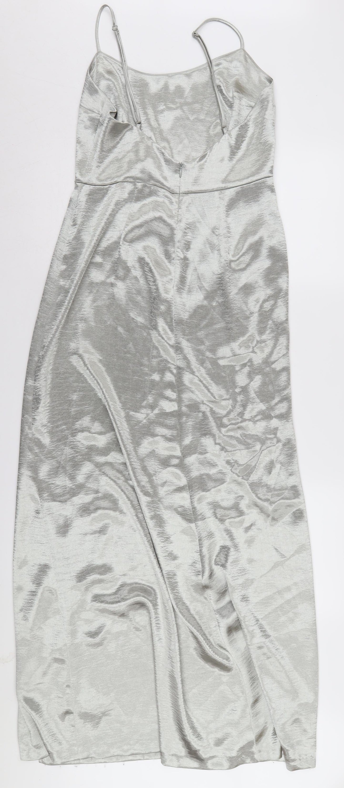 French Connection Women Silver Slip Dress Size 8