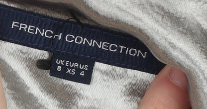 French Connection Women Silver Slip Dress Size 8