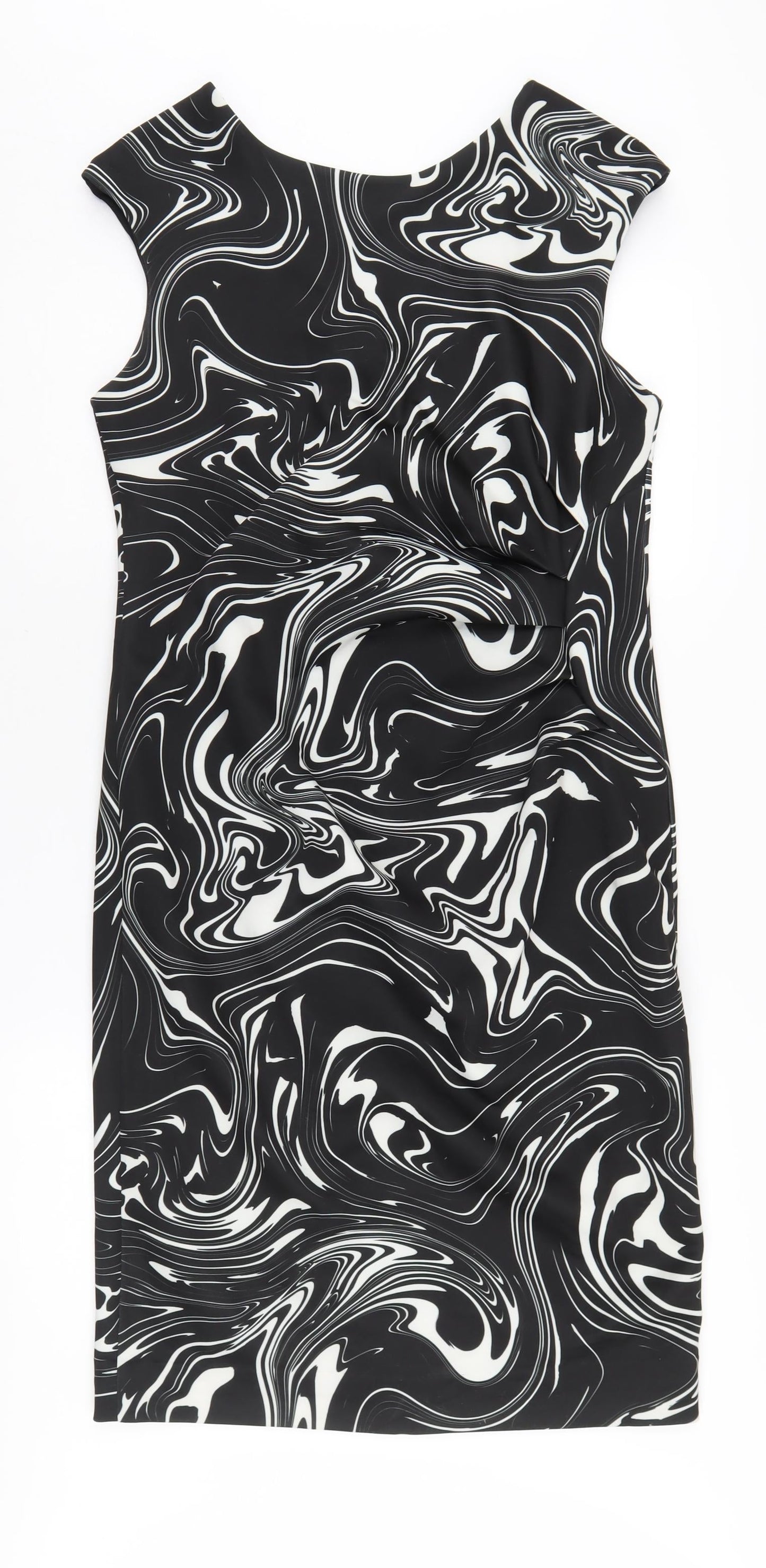 Roman Women's Black Knee Length Sheath Dress Size 14