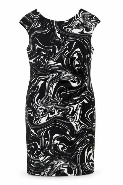 Roman Women's Black Knee Length Sheath Dress Size 14