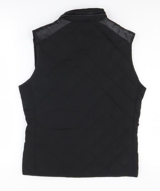 Zara Men's Black Puffer Waistcoat Size S