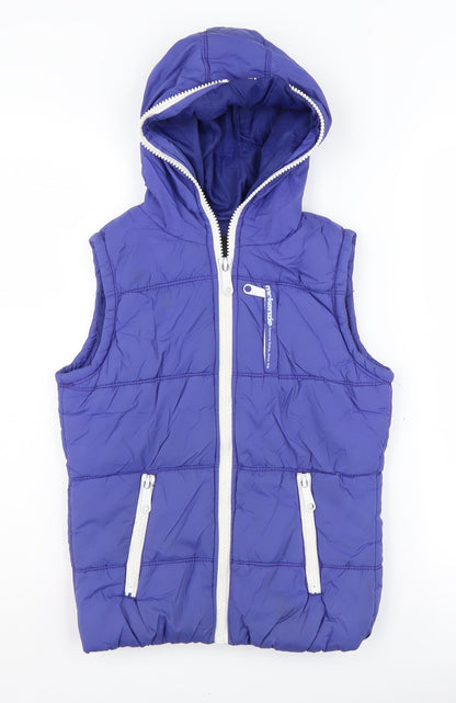 McKenzie Women's Purple Hooded Puffer Waistcoat Size 8