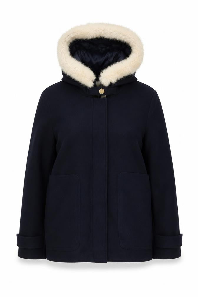 Womens UK Size 14 Kangol Black Parka Coat