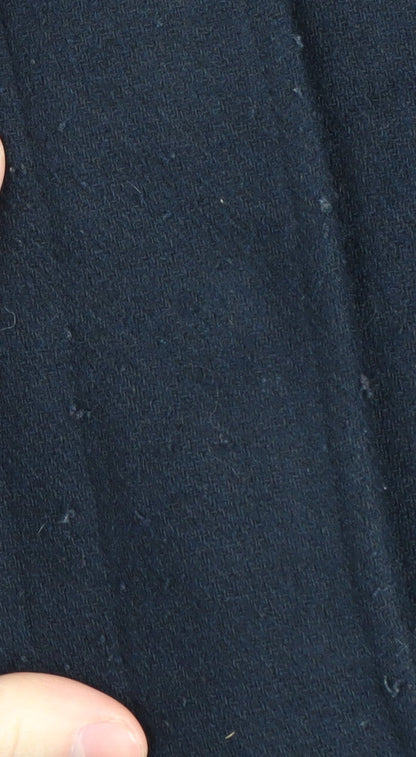 Kangol Women's Black Parka Coat, Size 14, Hooded, Fur Trim