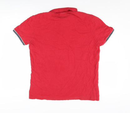 Lacoste Men's Red Slim Fit Polo Shirt L