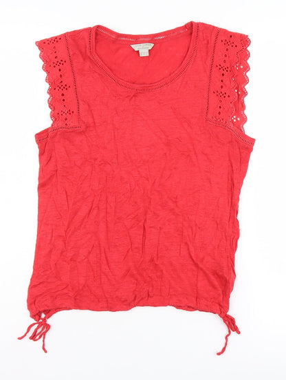 Womens UK Size 10 Monsoon Red Basic Blouse