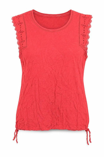 Womens UK Size 10 Monsoon Red Basic Blouse
