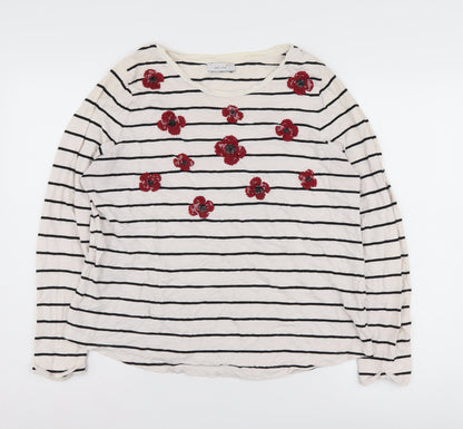 Womens UK Size 16 Marks and Spencer White Pullover Jumper