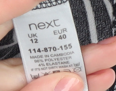 Womens UK Size 12 NEXT Black  Blouse
