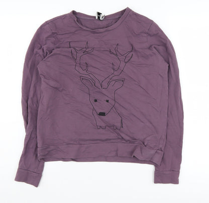 Womens UK Size 10 ASOS Purple Pullover Sweatshirt
