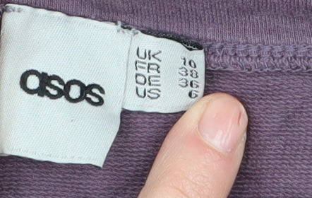 Womens UK Size 10 ASOS Purple Pullover Sweatshirt