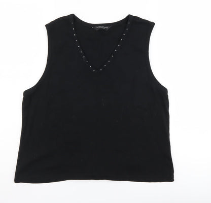 Womens UK Size 22 Dorothy Perkins Black  Tank